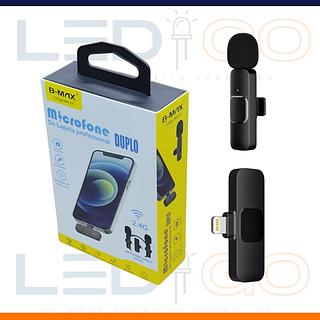 Microfone Sem Fio Profissional De Lapela iPhone Cor Preto