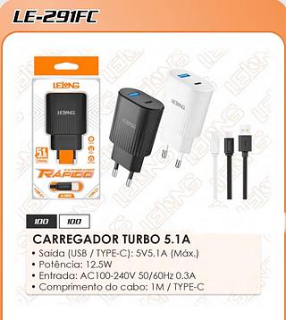 CARREGADOR TURBO 5.1A