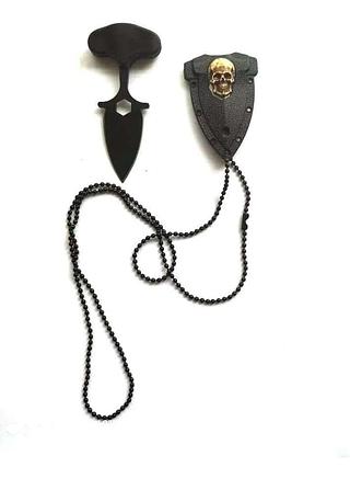 Mini Faca Push T Dagger Fulltang Caveira Na Bainha
