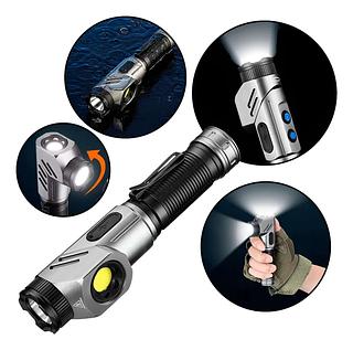 Lanterna Led Dobrável Com Imã 90 Graus Recarregável 1500lm