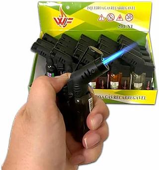 Isqueiro Maçarico Wf Recarregavel com Regulagem de Cham