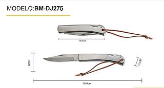 Canivete Inox Dobrável De Bolso Portátil/autodefesa Paracord Prateado