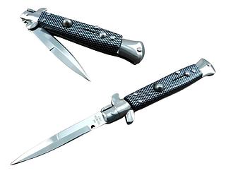 Canivete Estilete Magia Italiana Detalhado Forza Faca Cor Prateado 21cm