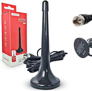 Antena TV Digital MTV-3015 Tomate Hdtv Uhf Vhf Interna 4 a 6 Dbi e Cabo 3m