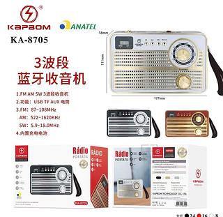 RadioRetro Vintage Fm Am Usb Sd Bateria BLUETHOOL